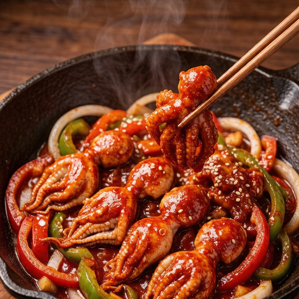 Spicy Korean-style baby octopus